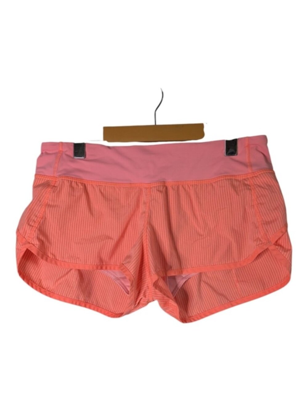 Lululemon Run: Speed Short Wagon Stripe Pop Orange Size 8